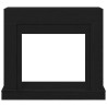 Cadre de cheminée chêne noir 100x30x87,5 cm bois d'ingénierie 