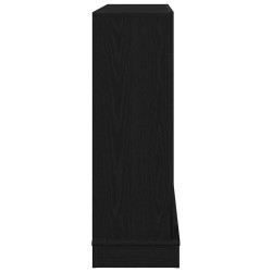 Cadre de cheminée chêne noir 100x30x87,5 cm bois d'ingénierie 