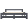 Cadre de lit sans matelas gris foncé pin massif 180x200 cm 