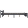 Cadre de lit sans matelas gris foncé pin massif 180x200 cm 