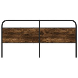 Tête de lit chêne fumé 190 cm acier et bois d'ingénierie 