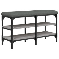 Banc à chaussures sonoma gris 82x32x47 cm Bois d'ingénierie 