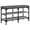Banc à chaussures sonoma gris 82x32x47 cm Bois d'ingénierie 