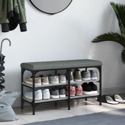 Banc à chaussures sonoma gris 82x32x47 cm Bois d'ingénierie 