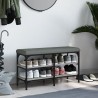 Banc à chaussures sonoma gris 82x32x47 cm Bois d'ingénierie 