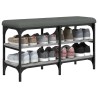 Banc à chaussures sonoma gris 82x32x47 cm Bois d'ingénierie 