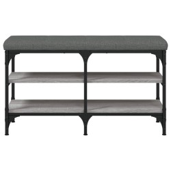 Banc à chaussures sonoma gris 82x32x47 cm Bois d'ingénierie 