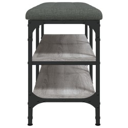 Banc à chaussures sonoma gris 82x32x47 cm Bois d'ingénierie 