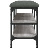 Banc à chaussures sonoma gris 82x32x47 cm Bois d'ingénierie 