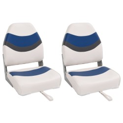 Sièges de bateau pliables lot de 2 à dossier haut 44x38x55 cm 