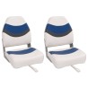 Sièges de bateau pliables lot de 2 à dossier haut 44x38x55 cm 