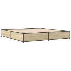 Cadre de lit sans matelas chêne sonoma 160x200 cm 