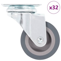 32 pcs Roulettes pivotantes 50 mm 