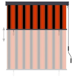 Store roulant d'extérieur 140x250 cm Orange et marron 