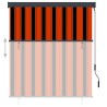 Store roulant d'extérieur 140x250 cm Orange et marron 