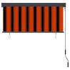 Store roulant d'extérieur 140x250 cm Orange et marron 