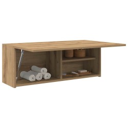 Armoire murale de bain chêne artisanal bois d'ingénierie 