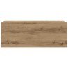 Armoire murale de bain chêne artisanal bois d'ingénierie 