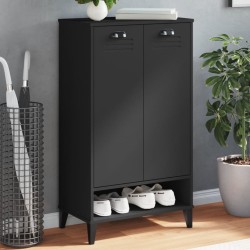 Armoire à chaussures VIKEN noir bois d'ingénierie 