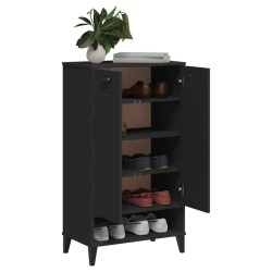 Armoire à chaussures VIKEN noir bois d'ingénierie 