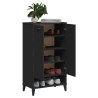 Armoire à chaussures VIKEN noir bois d'ingénierie 