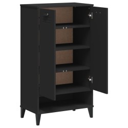 Armoire à chaussures VIKEN noir bois d'ingénierie 