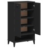 Armoire à chaussures VIKEN noir bois d'ingénierie 