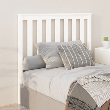Tête de lit Blanc 106x6x101 cm Bois massif de pin 