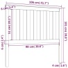 Tête de lit Blanc 106x6x101 cm Bois massif de pin 