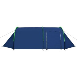 Tente de camping 4 personnes Bleu marine et vert 
