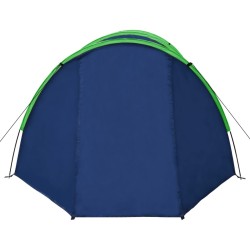 Tente de camping 4 personnes Bleu marine et vert 