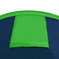 Tente de camping 4 personnes Bleu marine et vert 