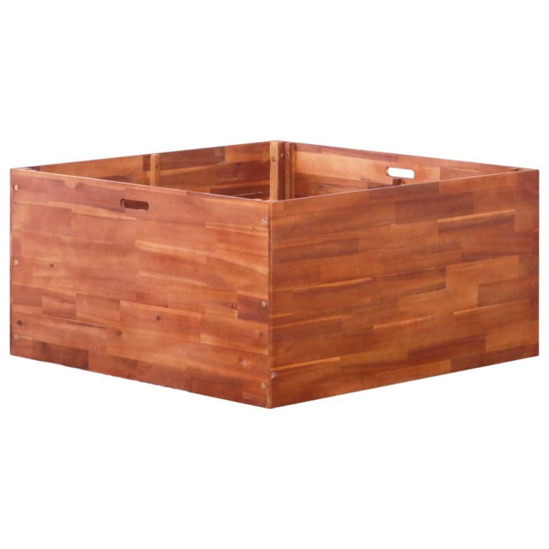 Lit surélevé de jardin Bois d'acacia 100x100x50 cm Lit surélevé de jardin Bois d'acacia 100x100x50 cm