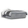 Cadre de lit sans matelas gris béton 135x190 cm 
