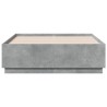 Cadre de lit sans matelas gris béton 135x190 cm 