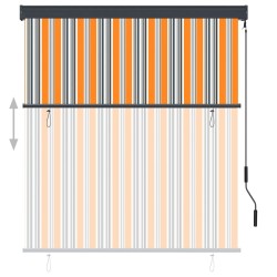 Store roulant d'extérieur 140x250 cm Jaune et bleu 