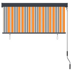 Store roulant d'extérieur 140x250 cm Jaune et bleu 