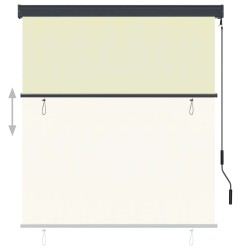 Store roulant d'extérieur 140 x 250 cm Crème 