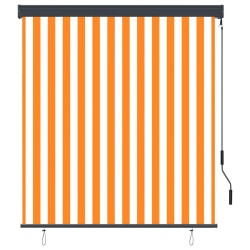 Store roulant d'extérieur 140x250 cm Blanc et orange 