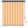Store roulant d'extérieur 140x250 cm Blanc et orange 