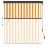 Store roulant d'extérieur 140x250 cm Blanc et orange 