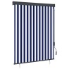 Store roulant d'extérieur 140x250 cm Bleu et blanc 