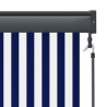 Store roulant d'extérieur 140x250 cm Bleu et blanc 