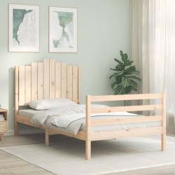 Cadre de lit sans matelas 100x200 cm bois massif 