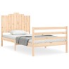 Cadre de lit sans matelas 100x200 cm bois massif 