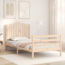 Cadre de lit sans matelas 100x200 cm bois massif 