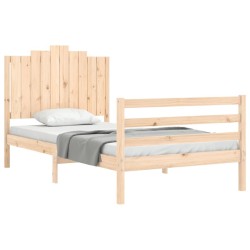 Cadre de lit sans matelas 100x200 cm bois massif 