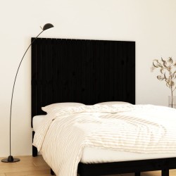 Tête de lit murale Noir 140x3x110 cm Bois massif de pin 