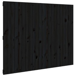 Tête de lit murale Noir 140x3x110 cm Bois massif de pin 