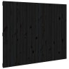 Tête de lit murale Noir 140x3x110 cm Bois massif de pin 